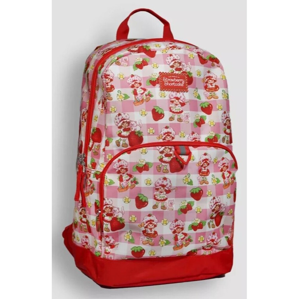 Strawberry Shortcake Allover Print 18" Girls School Backpack Laptop Pocket New - Picture 1 of 4